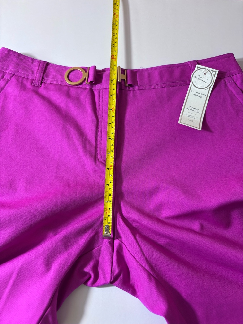 Charter Club Pant Shop Stretch Bermuda Shorts Tummy Slimming Classic Fuchsia 12 - Picture 7 of 11